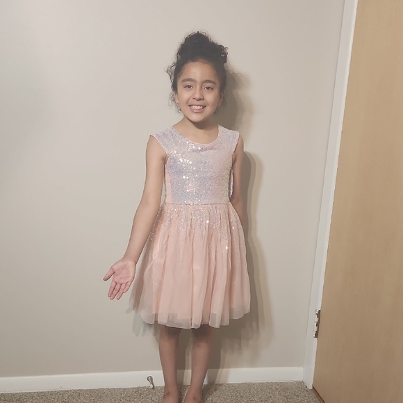 Pink Ballet-Inspired Dance Costume with Sparkling Bodice - Picture 1 of 8